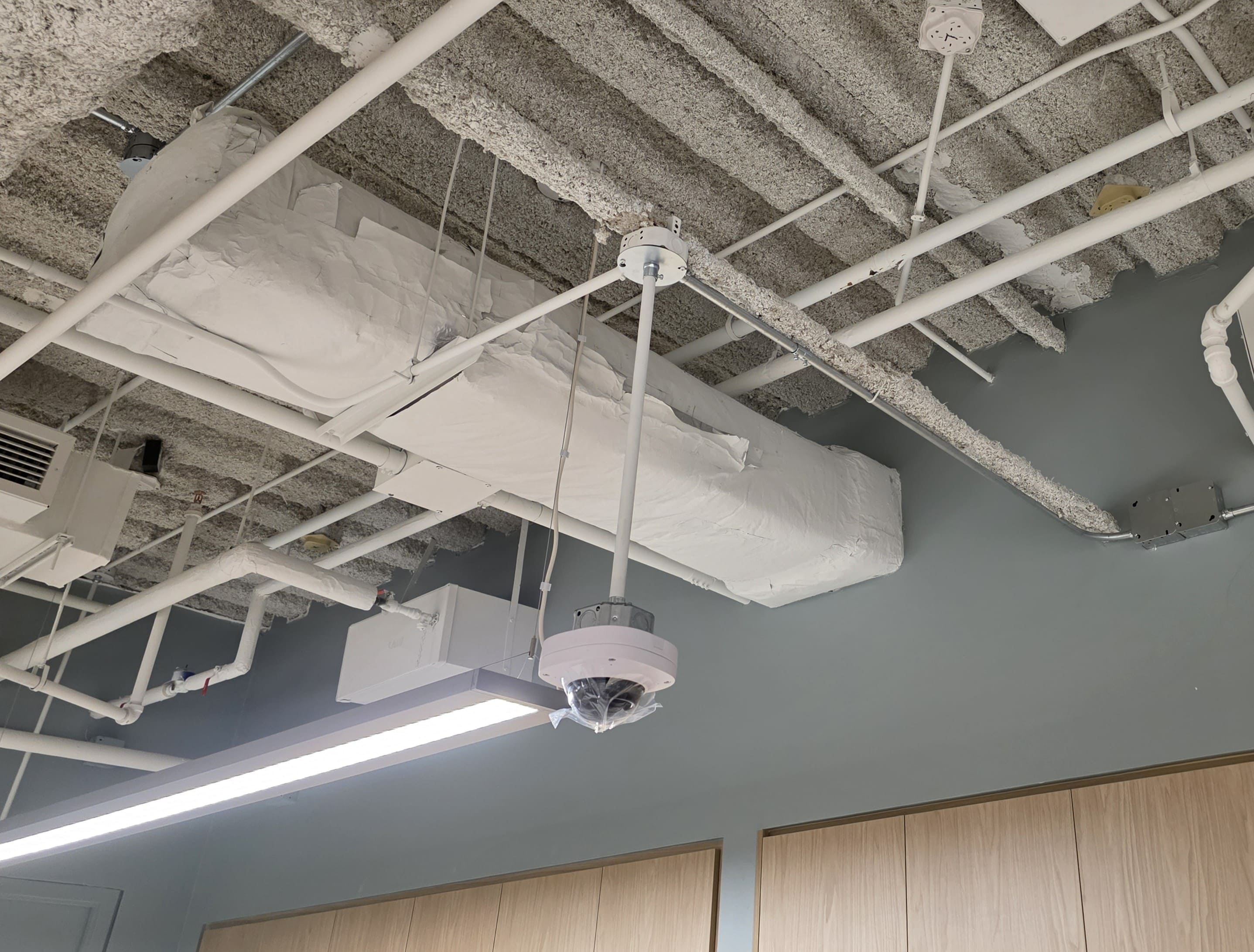 Ceiling mounted security camera